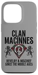 Coque pour iPhone 13 Pro MacInnes Clan Écossais/armoiries Motif tartan Fête de famille