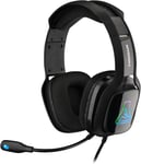 Korp Vanadium Casque Gaming - Casque Gamer Avec Micro Anti-Bruit, Audio Stéréo, Led Rgb, Léger, Jack 3.5Mm Pour Pc/Ps4/Ps5/Xbox One/Mac/Nintendo Switch/Tablette/Smartphone (Noir)