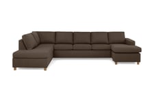 U-soffa Nevada XL Divan Höger - Brun Scandinavian Choice