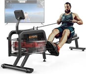 Kitopa Rowing Machine for Home Gym, Water Rowing Machine with Bluetooth Monitor