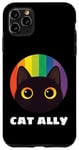 iPhone 11 Pro Max Rainbow Cat Ally: Celebrating LGBTQ+ Unity - Pride Month Case