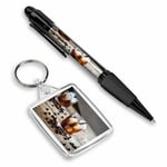 Pen & Keyring (Rectangle) - Black Russian Cocktail Vodka Coffee  #21241