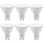 LEDYA GU10 LED Bulbs Warm White 3000K, 40W Halogen Spotlight Bulb Equivalent, 5W 400lm Gu10 Bulbs, Energy Saving Light Bulb, 120° Beam Angle, Non Dimmable(6 Pack)