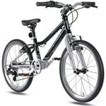 PROMETHEUS BICYCLES PRO® barnesykkel 20 tommer, svart sølv SOOT-BLACK