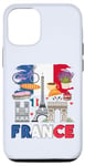 Coque pour iPhone 15 Idée de tenue de drapeau français pour enfants et drapeau de la France avec lavande