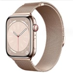 Milanese loop-rem för Apple Watch-band 44mm 40mm 45mm 49mm 41mm 38mm 42mm 44mm Armband iwatch Series 9 3 6 5 SE 7 8 Ultra 2 starlight - Roséguld Rose gold 38mm/40mm/41mm