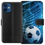 Apple iPhone 12 mini Sort Lommebokdeksel Fotboll