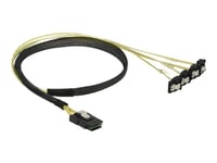 Delock - Sata/Sas-Kabel - Sas 6Gbit/S - Mini-Sas (Sff-8087) (P) Till Sata (R) Vinklad - 50 Cm