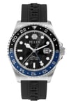 Philipp Plein Black Mens Analogue Watch Gmt-i  Challenger PWYBA0123