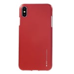 Mercury Goospery Jelly Case (iPhone Xs Max) - TPU - Röd