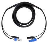 Cable Hybride XLR DMX Male Femelle 3 Broches Powerplug DJ PA Speakon 2,5m Noir