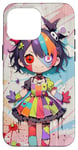 Coque pour iPhone 16 Pro Max Patchwork Poupée vaudou effrayante Emo Kawaii Horreur Art