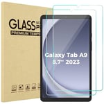 Procase 2 Verre Trempé pour Galaxy Tab A9 8.7” (SM-X110/X115/X117) en 2023, Film Protection d'Écran Protecteur Tablette Galaxy Tab A9 8.7 Pouces, Anti Rayures Sans Bulles 0.33mm Épaisseur Dureté 9H