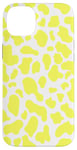 Coque pour iPhone 14 Plus motif imprimé vache jaune - Motif vache coeur jaune femme