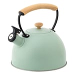 Kettle Whistling Stainless Steel 2.5L,Whistling Tea Kettle Stovetop Kettles Classic Whistling Kettle with Whistling Sound Induction Hob Kettle Gas Whistle Kettle for Gas Stove Cooker (Light Green)