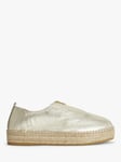 John Lewis Koko Leather Flatform Espadrilles