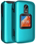 Grid Textured Hard Shell Case Cover for Alcatel TCL Flip 2 Phone (T408DL)