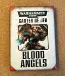 x1 Cartes de jeu V7 FR  Warhammer 40K Space Marines Blood Angels Games Workshop