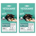 Vétocanis - Collier Répulsif Puces Tiques Moustiques - Protection 3 Mois - Chien de 10 à 20 kg - Extraits Naturels Margosa et Lavandin (Lot de 2)