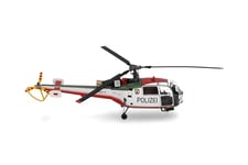 herpa hélicoptère Brigade aérienne de la Police Rhénanie-du-Nord-Westphalie Sud Aviation SA 319 Alouette III, Miniature à l'échelle 1:72, pièce de Collection, modèle sans Socle, métal