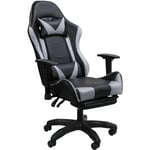 Jopassy - Chaise de jeu Chaise Gaming Ergonomique Fauteuil Gamer Chaise de bureau chaise gamer Racing Chaise pivotante Réglable Noir/Gris