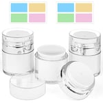 HOTUT Pot Cosmétique,3PCS 30ML Pot à Pompe Airless Contenant Cosmétique Vide Plastiquepour Maquillage Crème Échantillons Poudre,Pot de Crème de Voyage est Très Sûr et Pratique