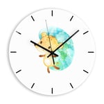 Radio Controlled Cartoon Hedgehog Acrylic White Circular Wall Clock Silent Quartz Decorative Wall Clock Modern Design Environmentally Friendly Wall Clocks