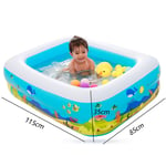 SZYM Rectangulaire Piscine Gonflable Enfant pour avec pataugeoire Gonflable Pliante carrée épaisse, adaptée aux Enfants et aux Adultes à l'intérieur et à l'extérieur