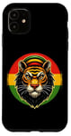 Coque pour iPhone 11 Rasta Colors Jah African Heritage Ethiopian Flag Reggae