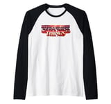 Stranger Things The Upside Down Text Logo Raglan Baseball Tee