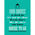 Family Messy House Where to Go Canvas Wall Art Print