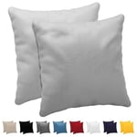 Dreamzie Taie Oreiller 50x50 cm (Lot de 2) 100% Coton Jersey 150 GSM - Gris - Taie d'oreiller 50 x 50 Coton - Housse de Coussin Résistant et Hypoallergénique pour Oreiller