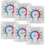 Lot De 6 Thermomètres De Fenêtre Autocollants Transparents-Thermomètre D'Extérieur-Résistant Aux Intempéries-Thermomètre Numérique Avec Adhésif-Thermomètre Analogique Pour Fenêtre Et Extérieur