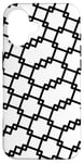 Coque pour iPhone 16 Light Black Lines and White Rectangles Pattern