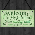 Welcome To My Garden Plaque Outdoor Shed Sign Novelty Chic Decor Friendship Gift