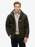 Superdry Hood Expedition Borg Hybrid Parka, Olive Green