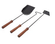 Aqbau Tisonnier Set 3tlg. Accessoires de Cheminée Outil Ensemble pour Cheminée