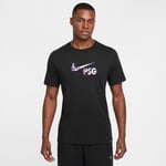 Paris Saint-germain T-shirt Swoosh - Svart - Nike, storlek Medium