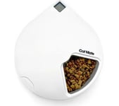 CLOSER PETS Cat Mate C500 Five-Meal Automatic Pet Feeder - White, White