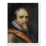 Artery8 Jacob Lyon Portrait Of Maurice Prince Of Orange Art Print Framed Poster Wall Decor 12x16 inch