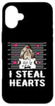 Coque pour iPhone 16 Plus Shih Tzu I Steal Hearts Valentine Dog Funny Valentines Day