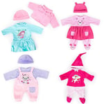 Bayer Design 84600AQ Doll clothes, doll outfit for baby dolls 40-46 cm, multi-piece doll clothing set, doll accessories