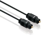 HDSupply TC010-005 Câble Audio Toslink S/PDIF, Fibre Optique, Plug-Plug, Ø 2,2 mm, 0,50 m, Noir