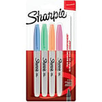 Sharpie Pastel Permanent Marker Fine Bullet 1 mm Assorted Pack of 4