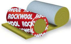 Rockwool Lamelmåtte 30 Mm Afsluttet Med Armeret Alufolie Til Varme- Og Kondensisolering Af Ventilationskanaler. Dimension 1X8 M, Areal 8 M².