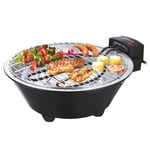 Melchioni Family | Barbecue de Table électrique BBQ1, 1250W, Grille Entièrement Amovible avec Bol, Diamètre 31 cm