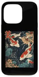 Coque pour iPhone 13 Pro Beauté Koi Fish Pond Japan Zen Garden Vintage Art Lovers