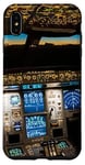 Coque pour iPhone XS Max Plane Cockpit Flight Instruments Aircraft Pilot Aviation Art