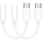 (2st) USB-C till 3.5 mm adapter (för Samsung ,Android, hörlurar) S24/S23/S22