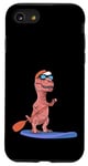 Coque pour iPhone SE (2020) / 7 / 8 Sup Stand Up Paddle Board Dinosaure Drôle Planche à Pagaie